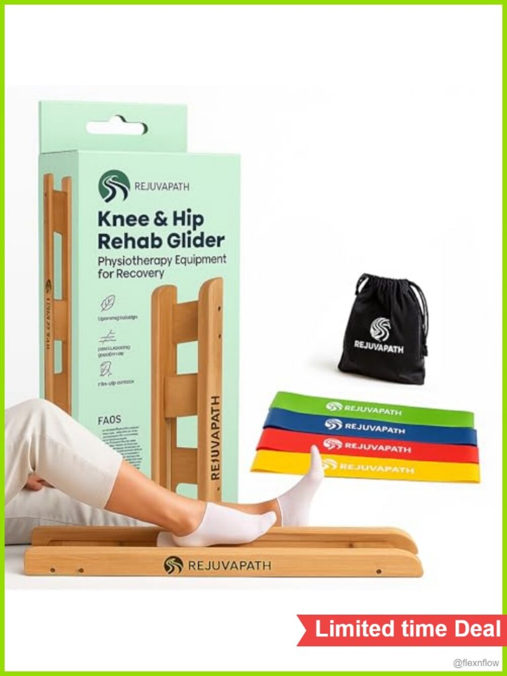 Oak Knee Hip Rehab Glider Slide Board Physiotherapy Stroke Recovery